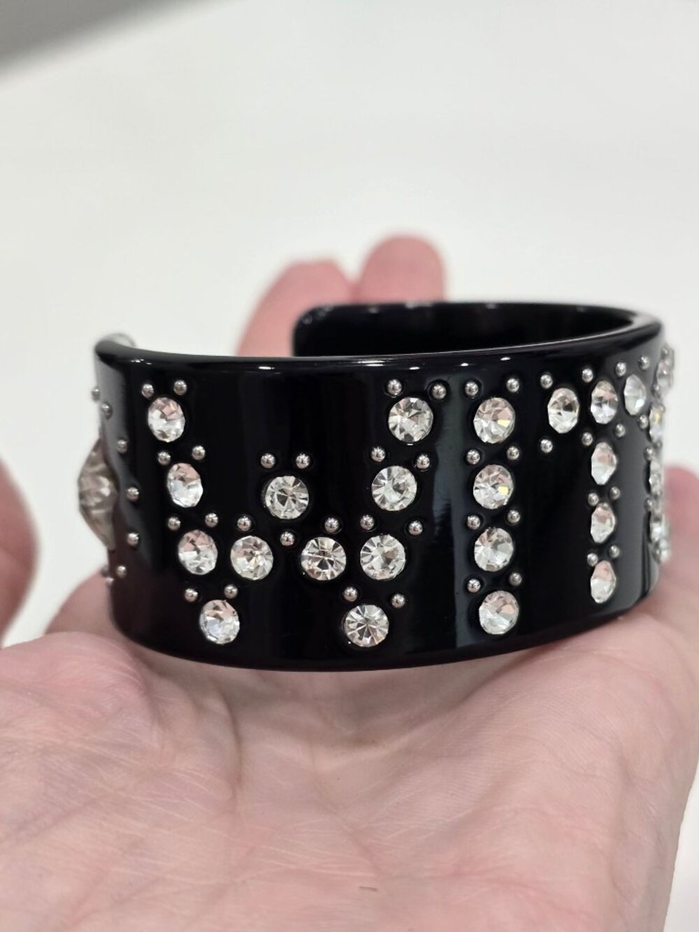 Killstar ✦ Witch Crystal Cuff Bracelet ✦ Black Rhinestone Statement Gothic NIP - Picture 14 of 16